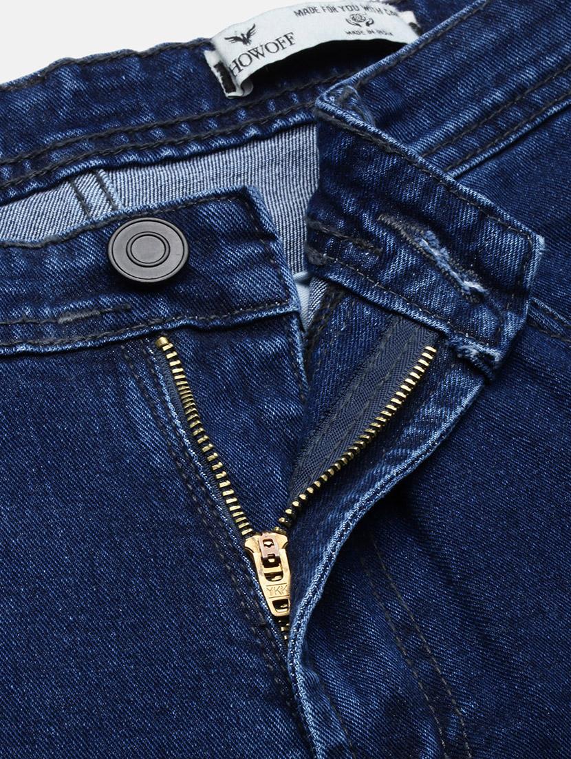 men navy blue denim pain jeans - 21597425 - Standard Image - 6