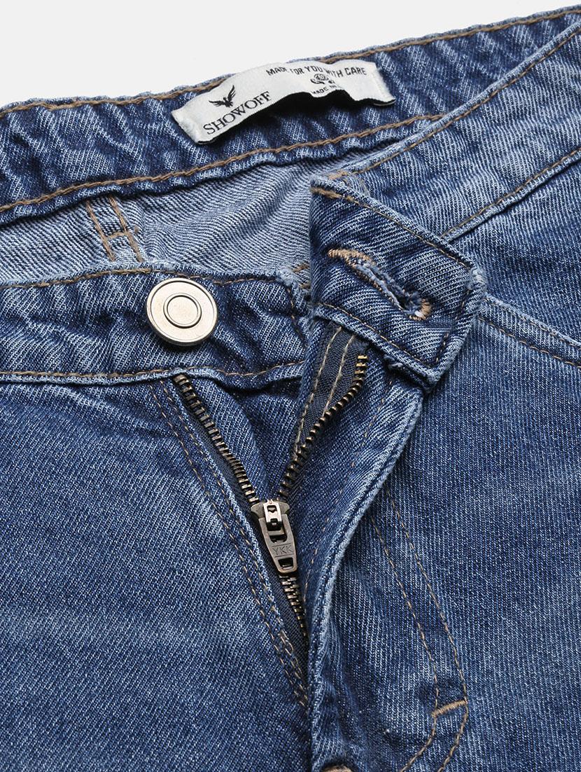 men blue denim distress jeans - 21597429 - Standard Image - 6