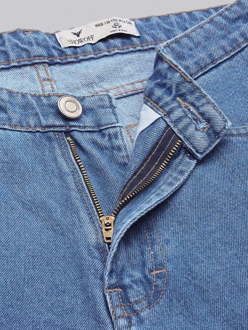 men light blue denim plain jeans - 21597433 -  Standard Image - 6