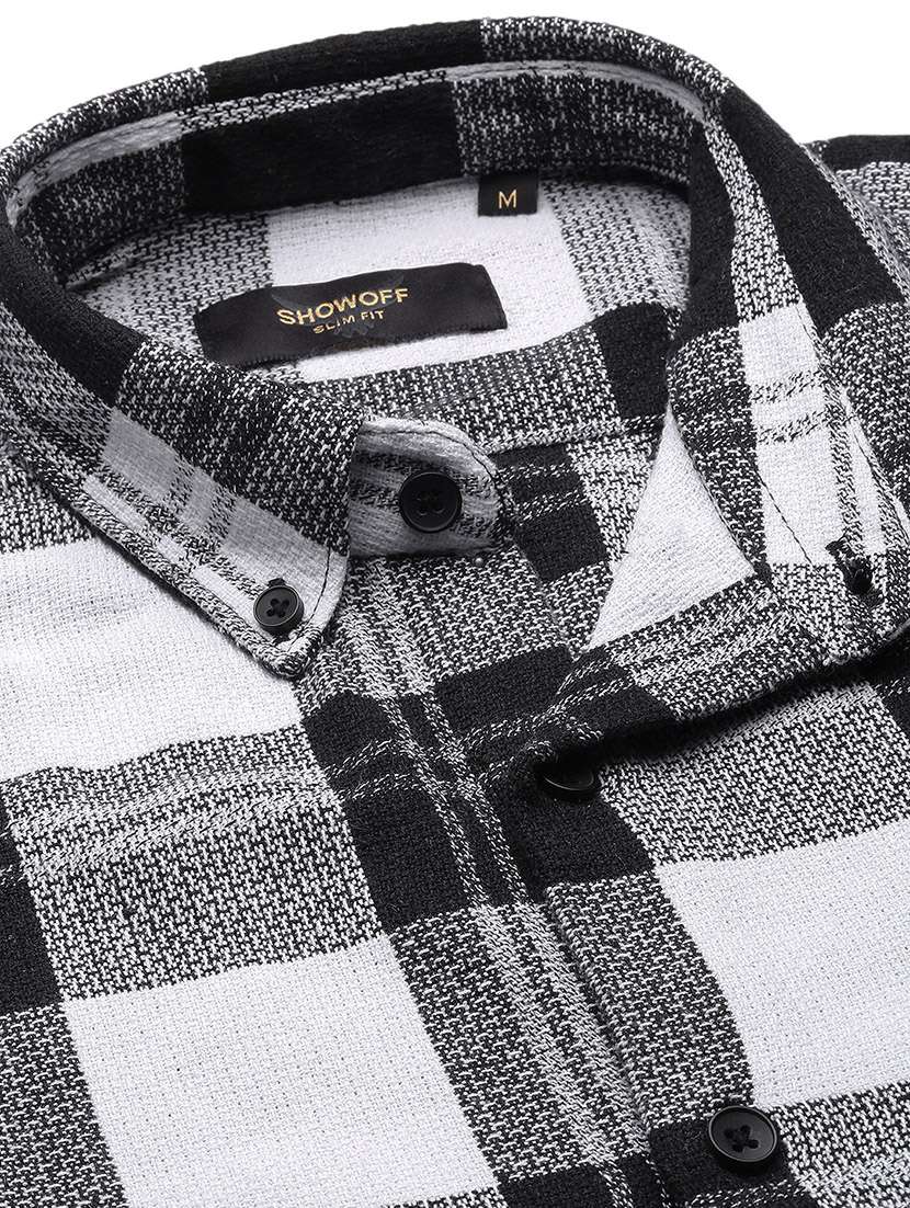 men short sleeves checkered casual shirt - 21597459 -  Standard Image - 6