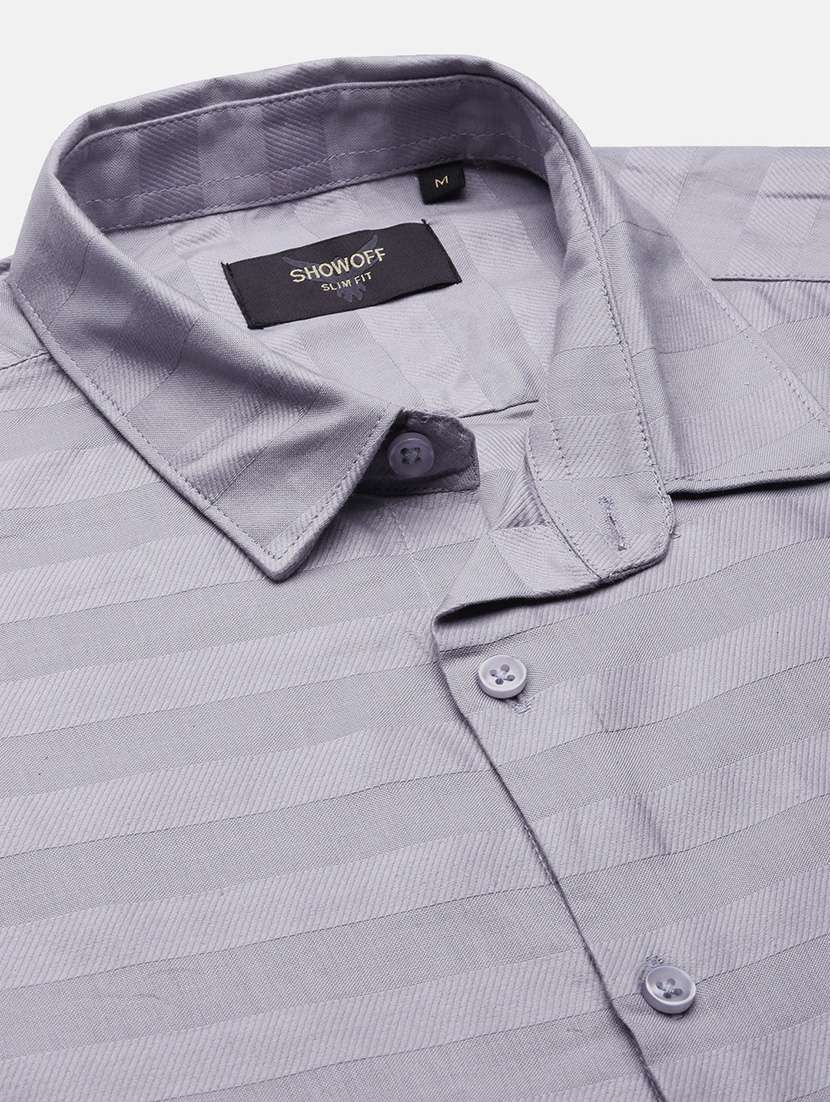 men long sleeves solid casual shirt - 21597461 - Standard Image - 6