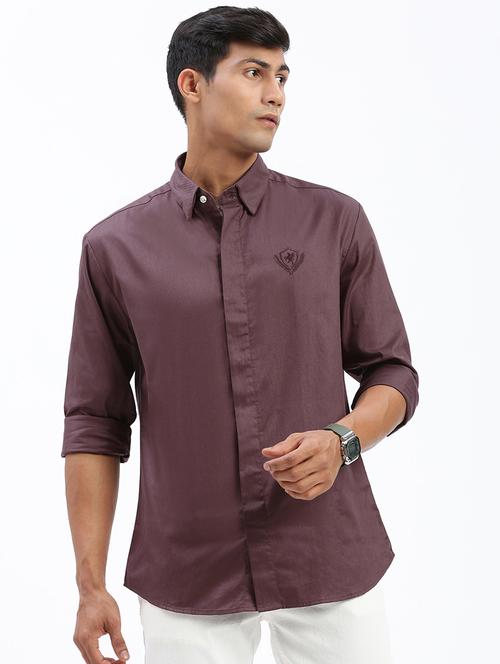 men long sleeves solid casual shirt - 21597470 - Standard Image - 0
