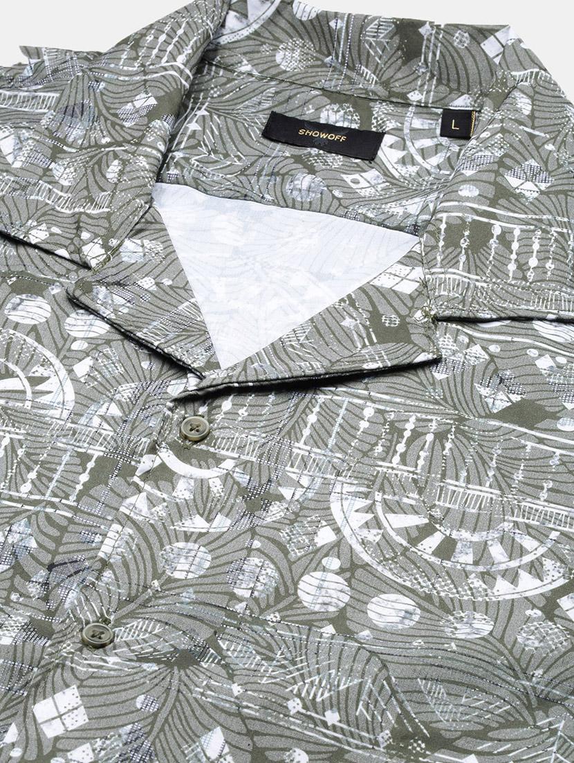 men short sleeves printed casual shirt - 21597495 - Standard Image - 6