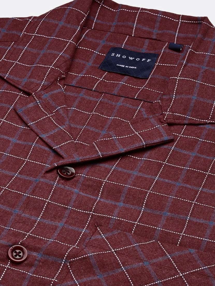 men long sleeves checkered casual shirt - 21597505 -  Standard Image - 6