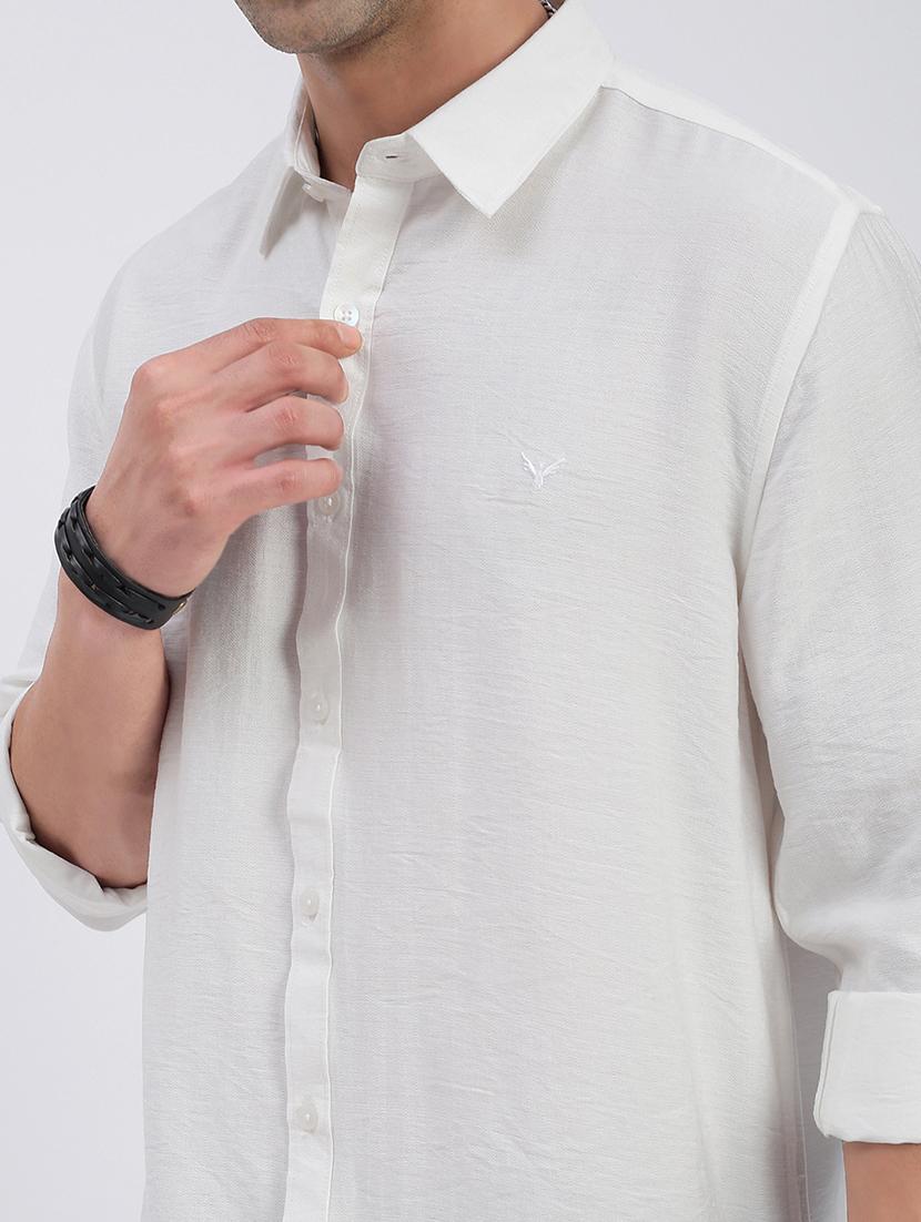 men regular fit solid long sleeve casual shirt - 21597568 - Standard Image - 6