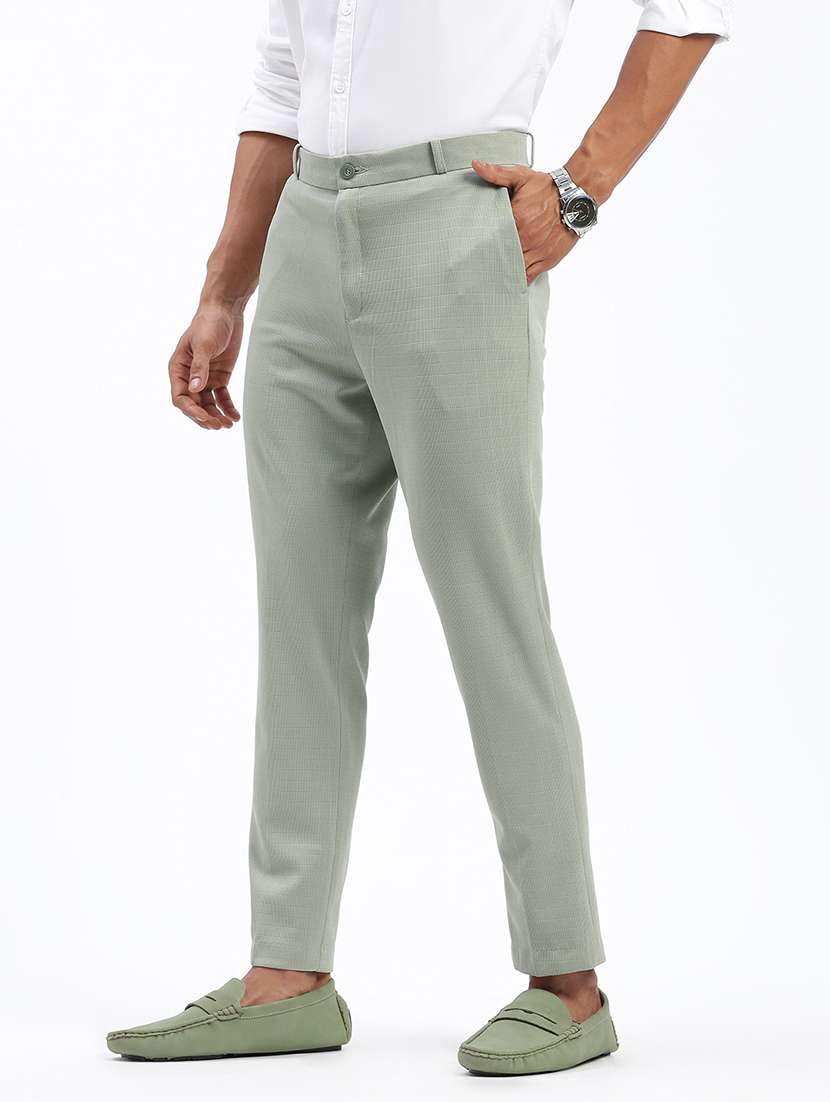 men solid flat front full length formal trouser - 21597586 -  Standard Image - 1