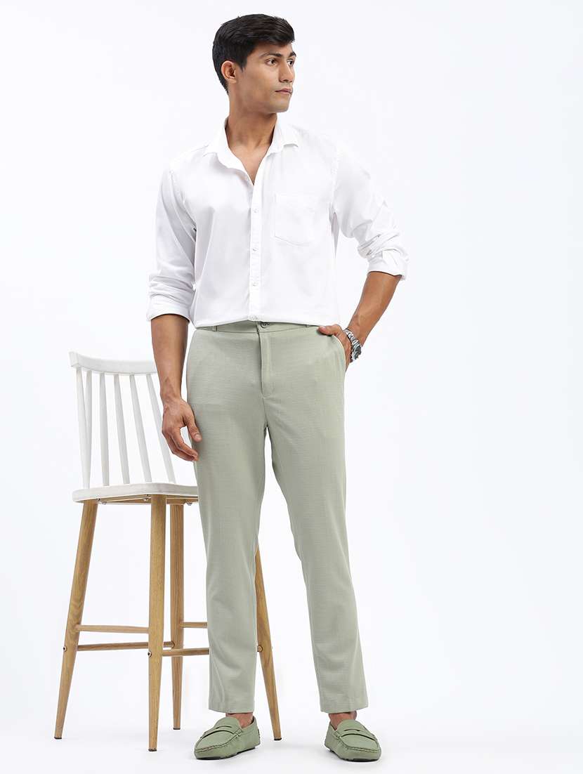 men solid flat front full length formal trouser - 21597586 -  Standard Image - 4