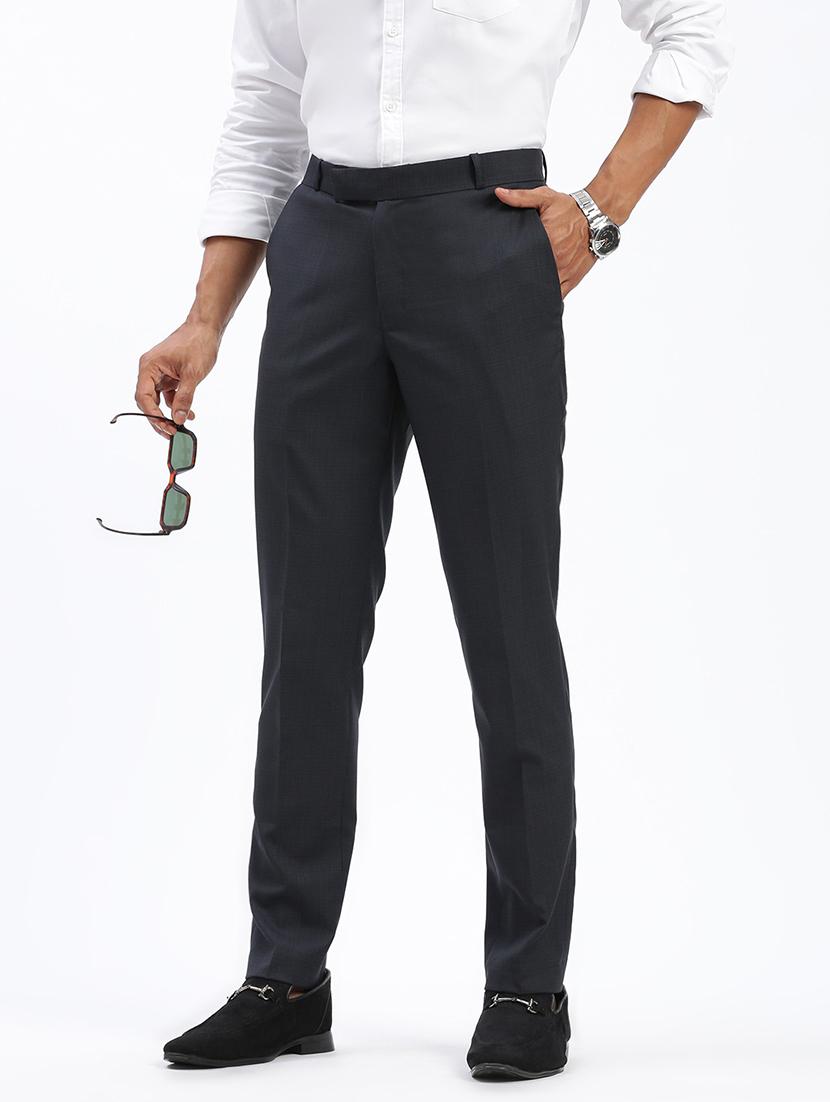 men solid flat front full length formal trouser - 21597589 - Standard Image - 4