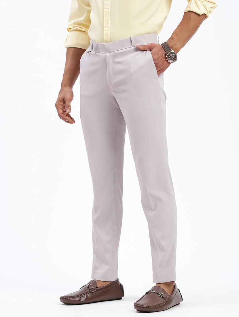 men solid flat front full length formal trouser - 21597590 - Standard Image - 1