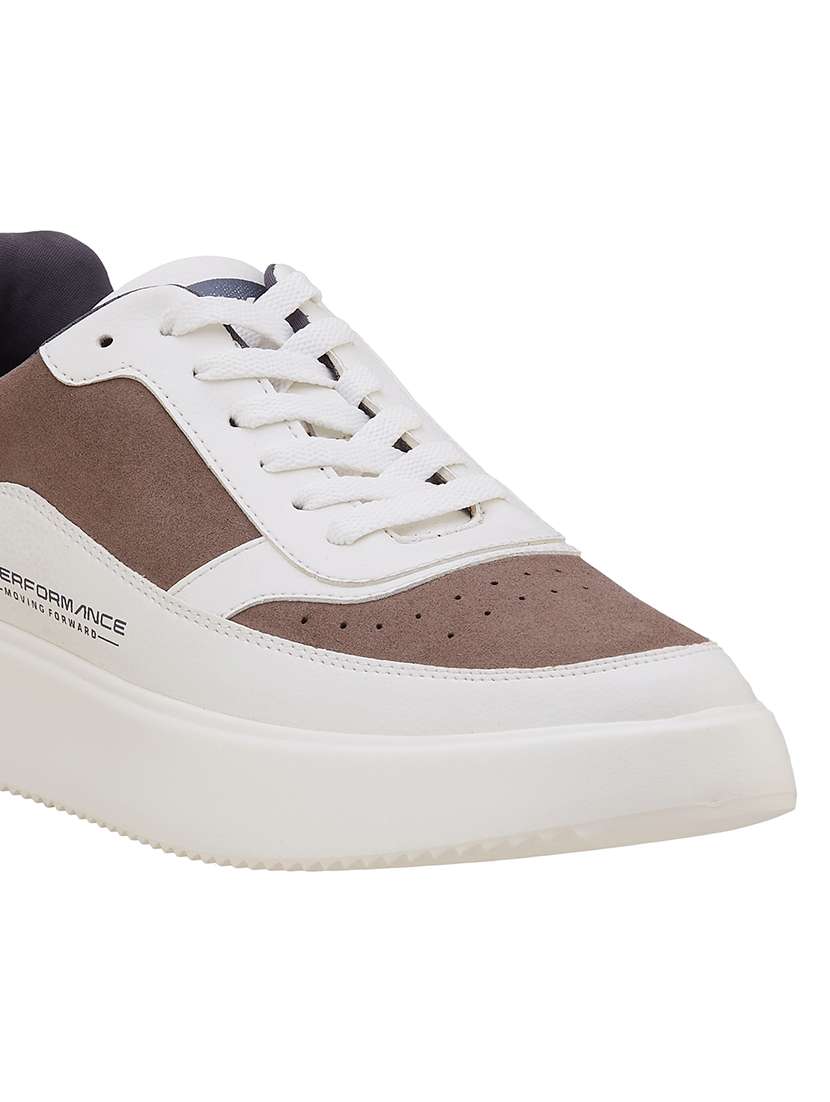 men brown lace up sneakers - 21597626 -  Standard Image - 4