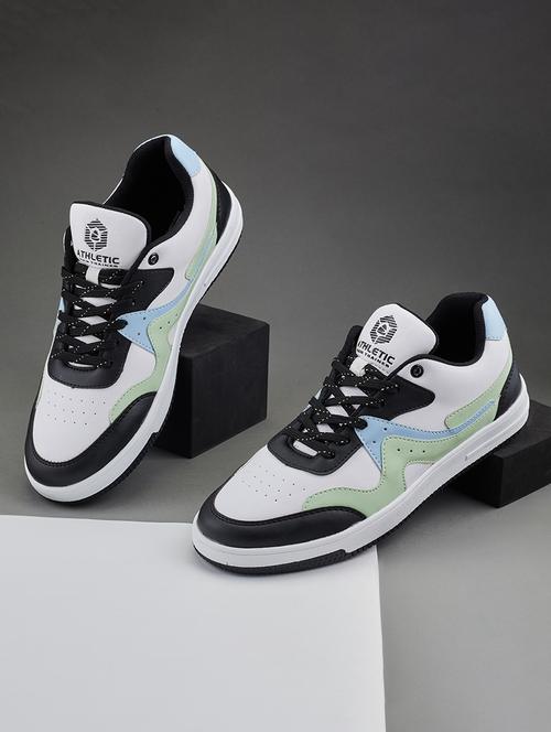 men white lace up sneaker - 21597635 -  Standard Image - 0