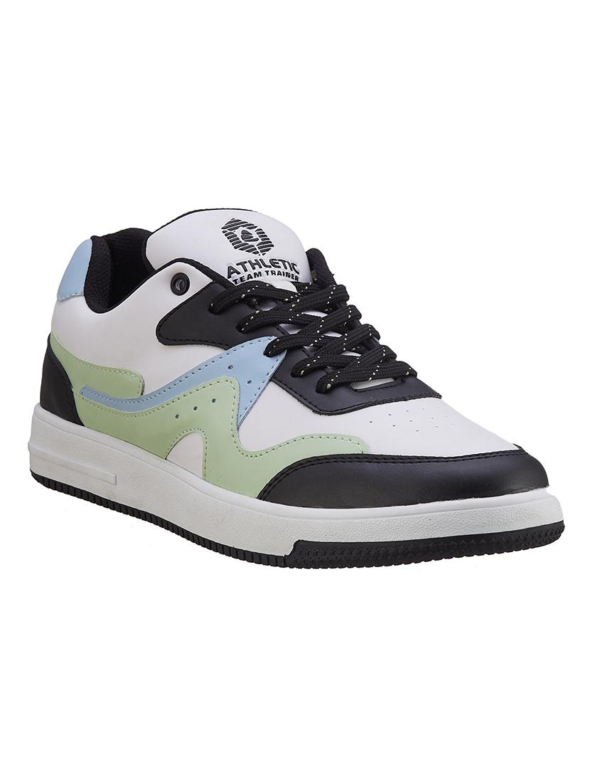 men white lace up sneaker - 21597635 -  Standard Image - 1