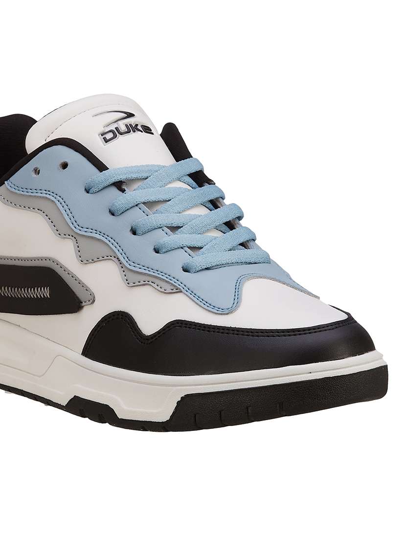 men blue lace up sneakers - 21597644 -  Standard Image - 4