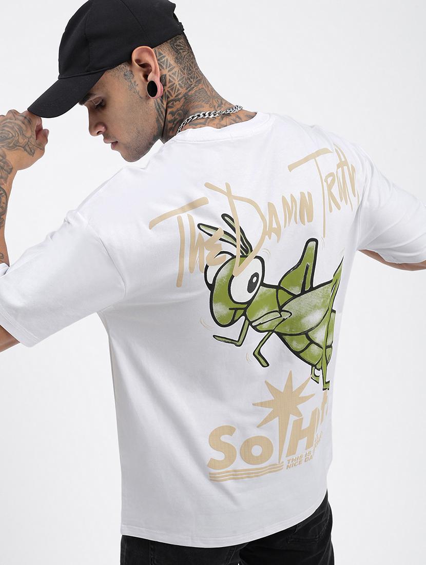 men front & back print short sleeve t-shirt - 21597658 - Standard Image - 1