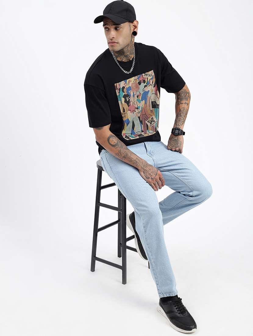 men front print short sleeves t-shirt - 21597663 -  Standard Image - 4