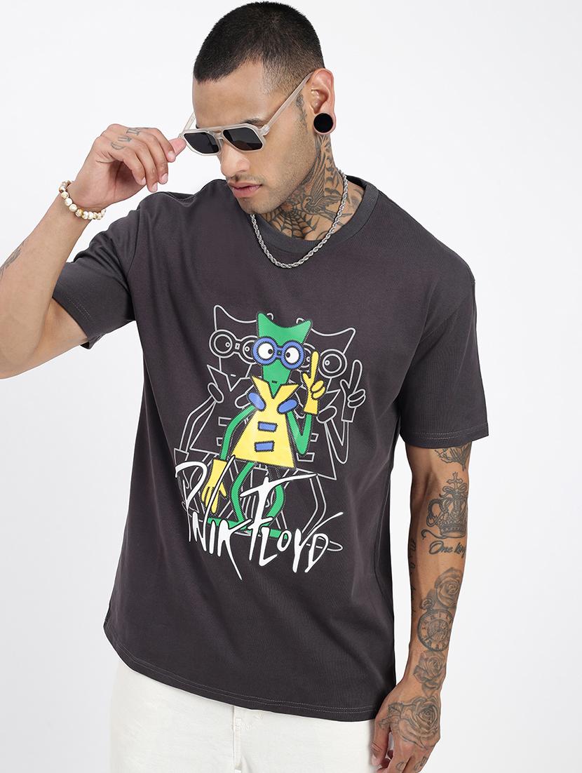 men front print short sleeves t-shirt - 21597664 - Standard Image - 1