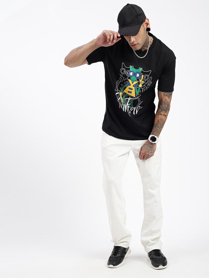 men front print short sleeves t-shirt - 21597665 - Standard Image - 4