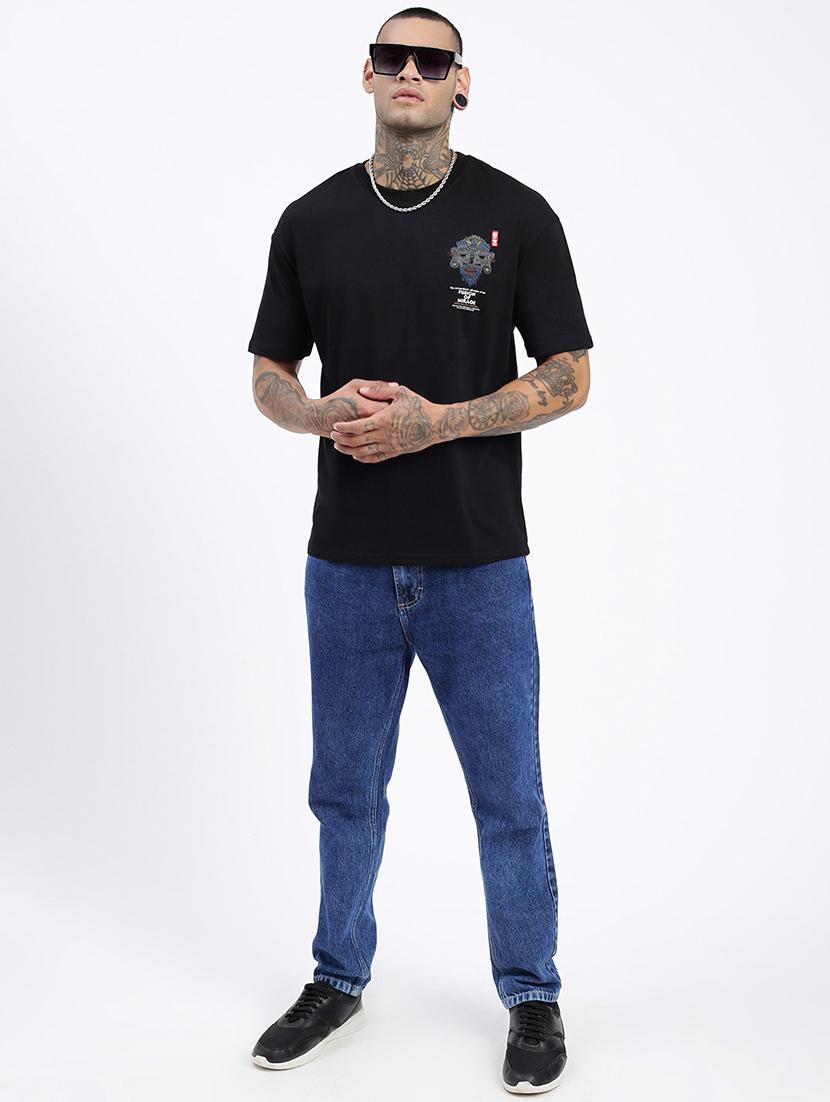 men front & back print short sleeve t-shirt - 21597667 - Standard Image - 4