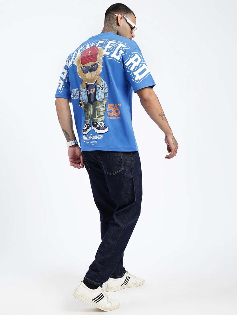 men front & back print short sleeve t-shirt - 21597671 -  Standard Image - 4