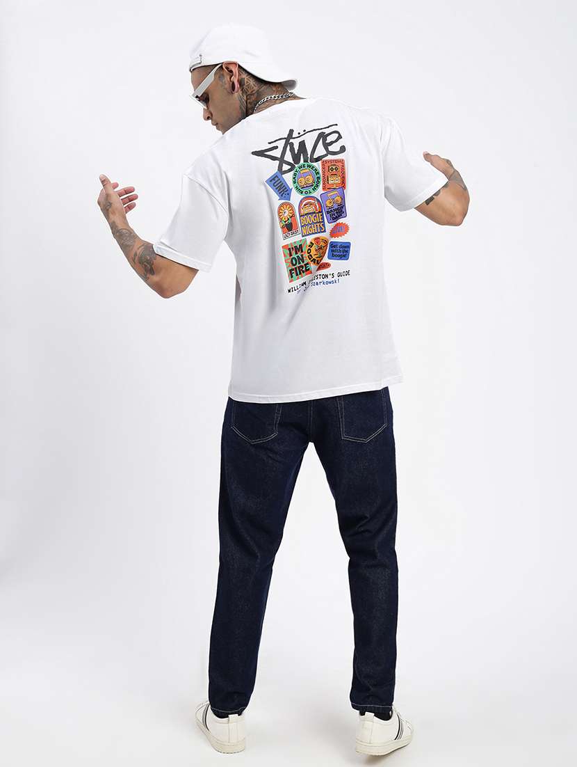 men front & back print short sleeve t-shirt - 21597673 -  Standard Image - 4