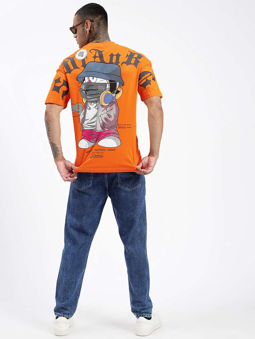 men front & back print short sleeve t-shirt - 21597675 - Standard Image - 4