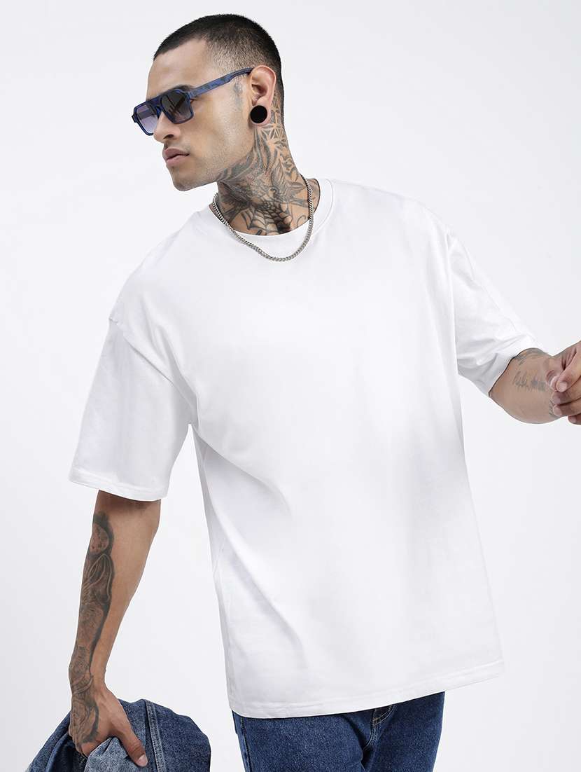 women solid short sleeve oversized t-shirt - 21597678 -  Standard Image - 1