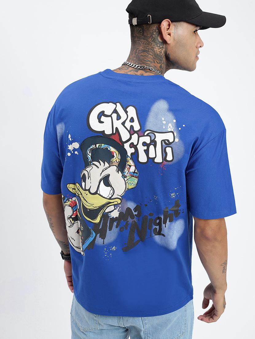 men front & back print short sleeve t-shirt - 21597679 -  Standard Image - 1