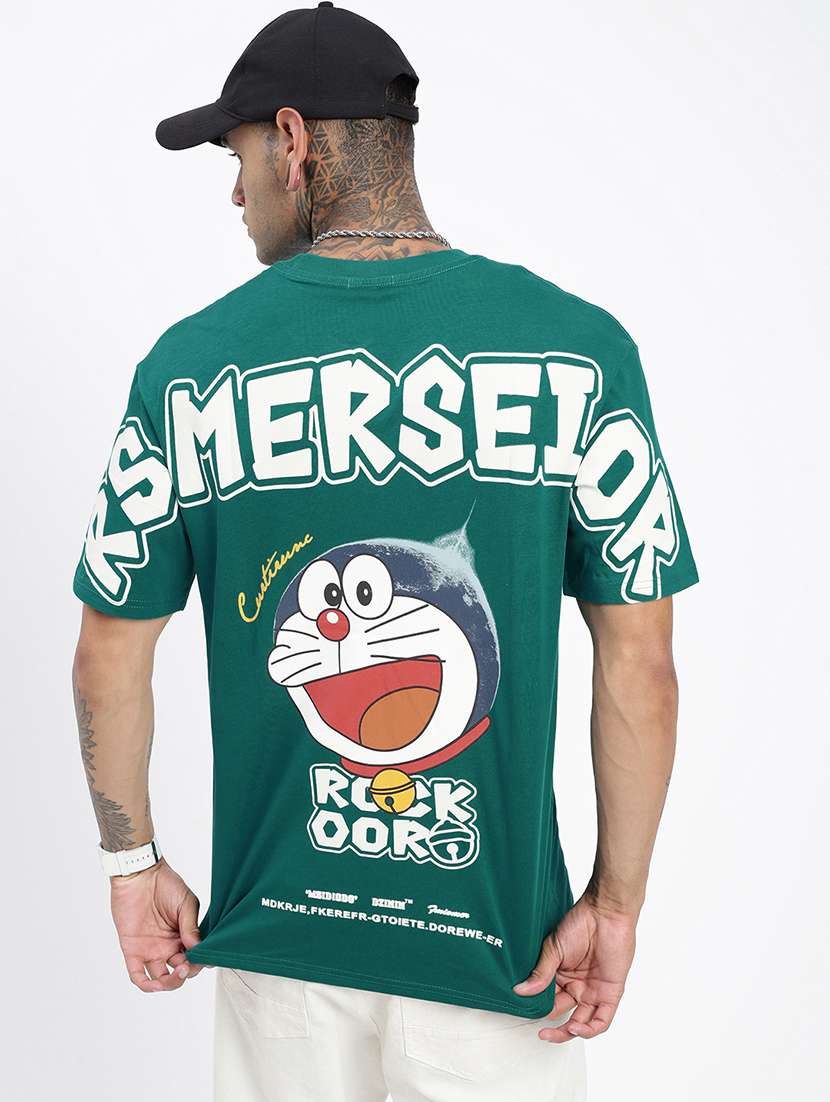 men front & back print short sleeve t-shirt - 21597681 -  Standard Image - 1