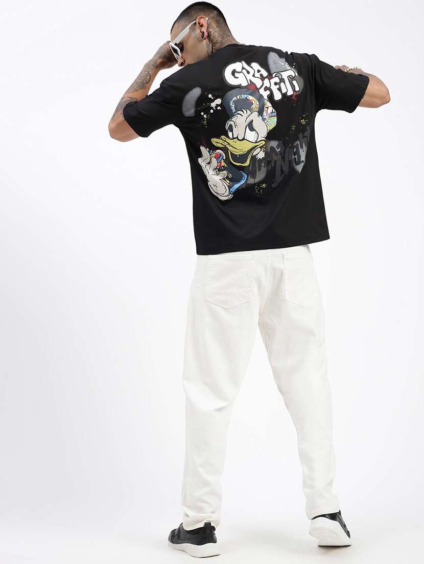 men front & back print short sleeve t-shirt - 21597682 -  Standard Image - 4