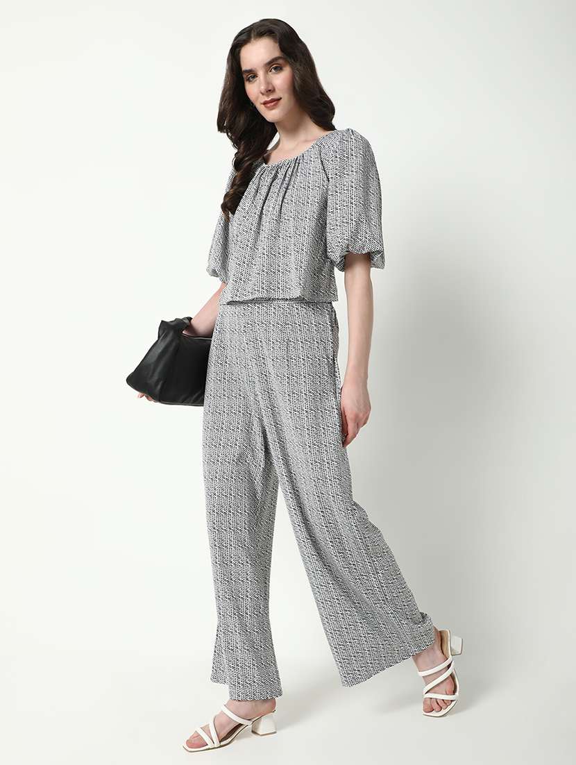 women printed top and trouser co-ord set - 21597981 -  Standard Image - 1