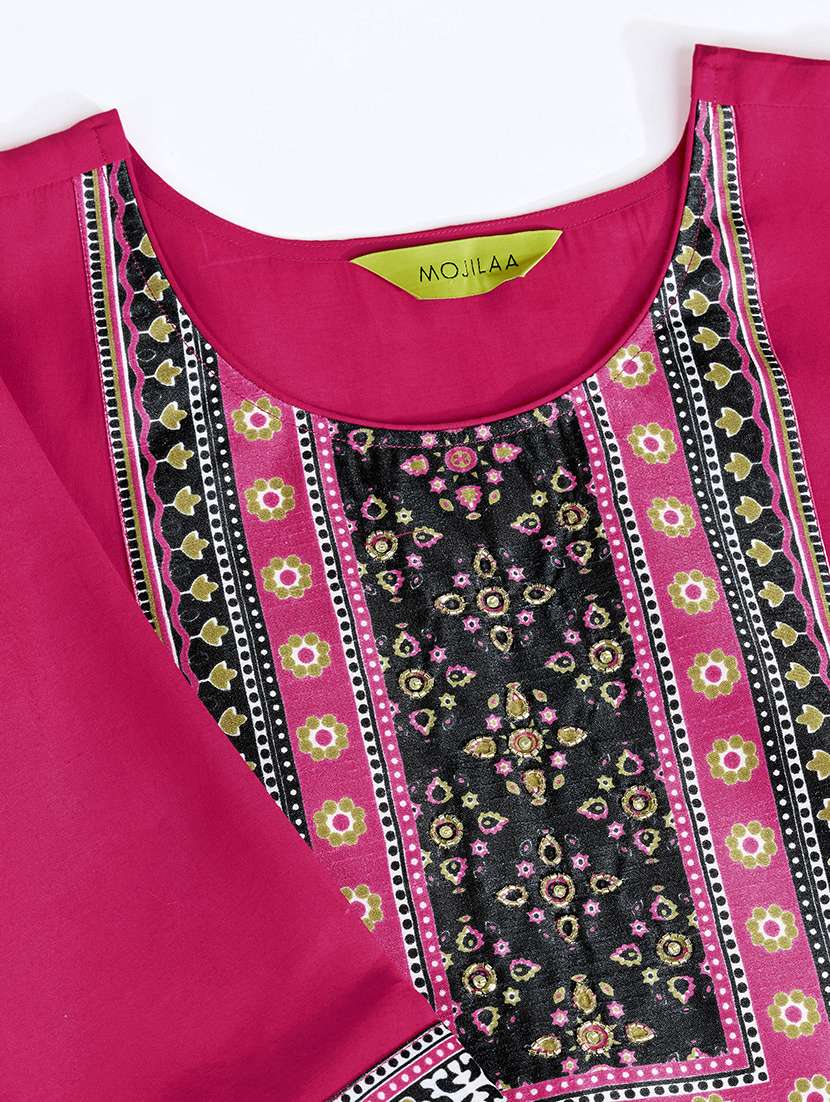 women three quarter sleeve kurta pant with dupatta set - 21597994 -  Standard Image - 4