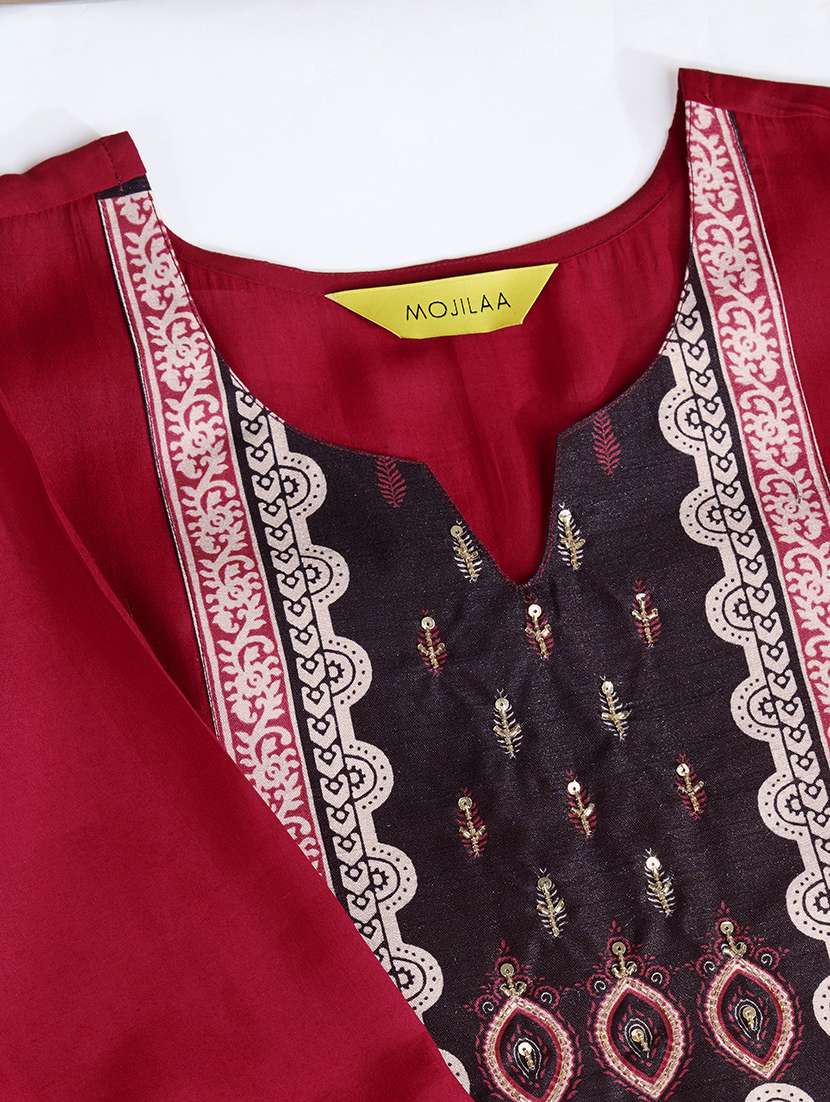 women three quarter sleeve kurta pant with dupatta set - 21598000 - Standard Image - 4