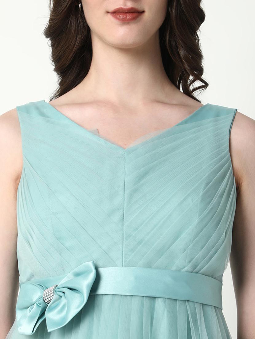 women solid sleeveless fit & flare dress - 21598010 - Standard Image - 6