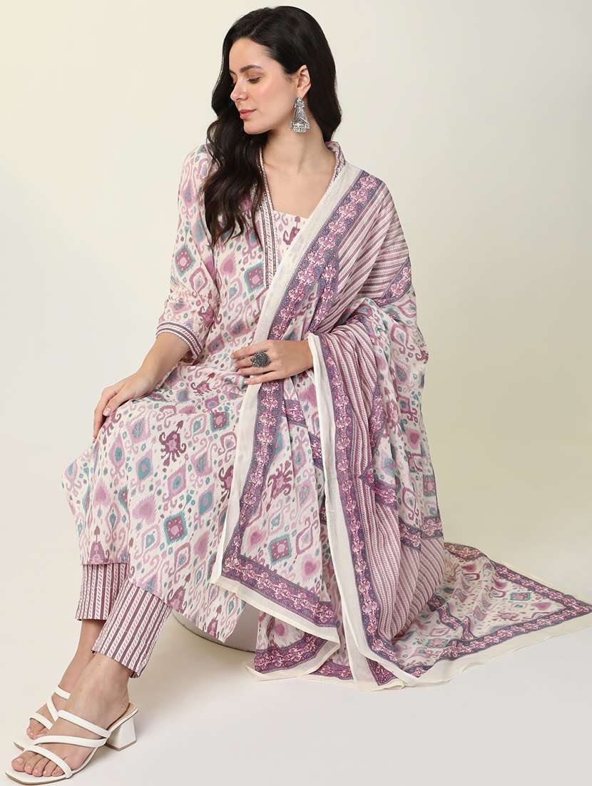 women printed kurta pant set with dupatta - 21598112 -  Standard Image - 1