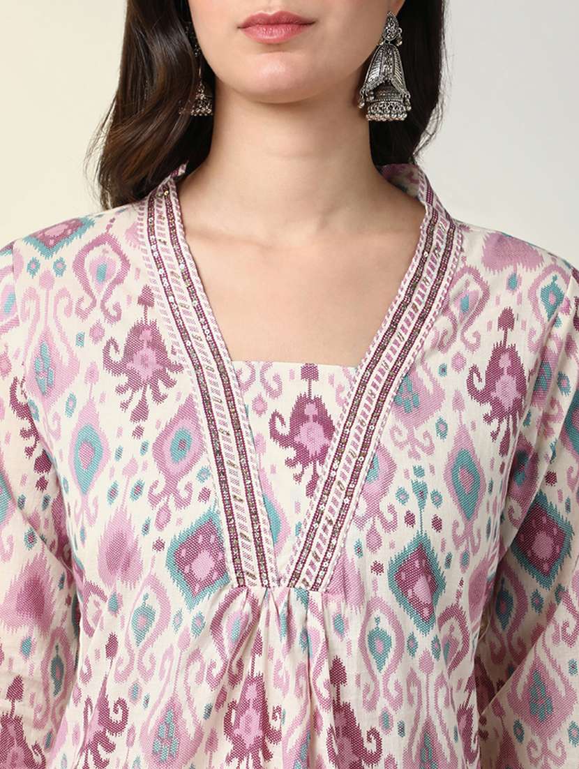 women printed kurta pant set with dupatta - 21598112 -  Standard Image - 6