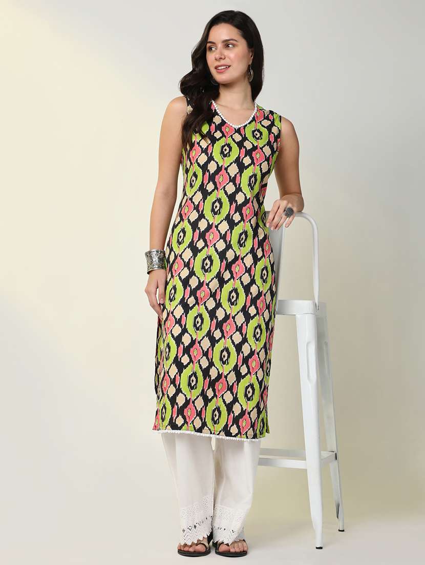 women printed kurta and palazzo set - 21598115 -  Standard Image - 1