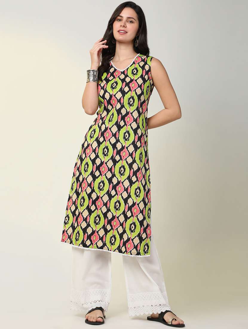 women printed kurta and palazzo set - 21598115 -  Standard Image - 4