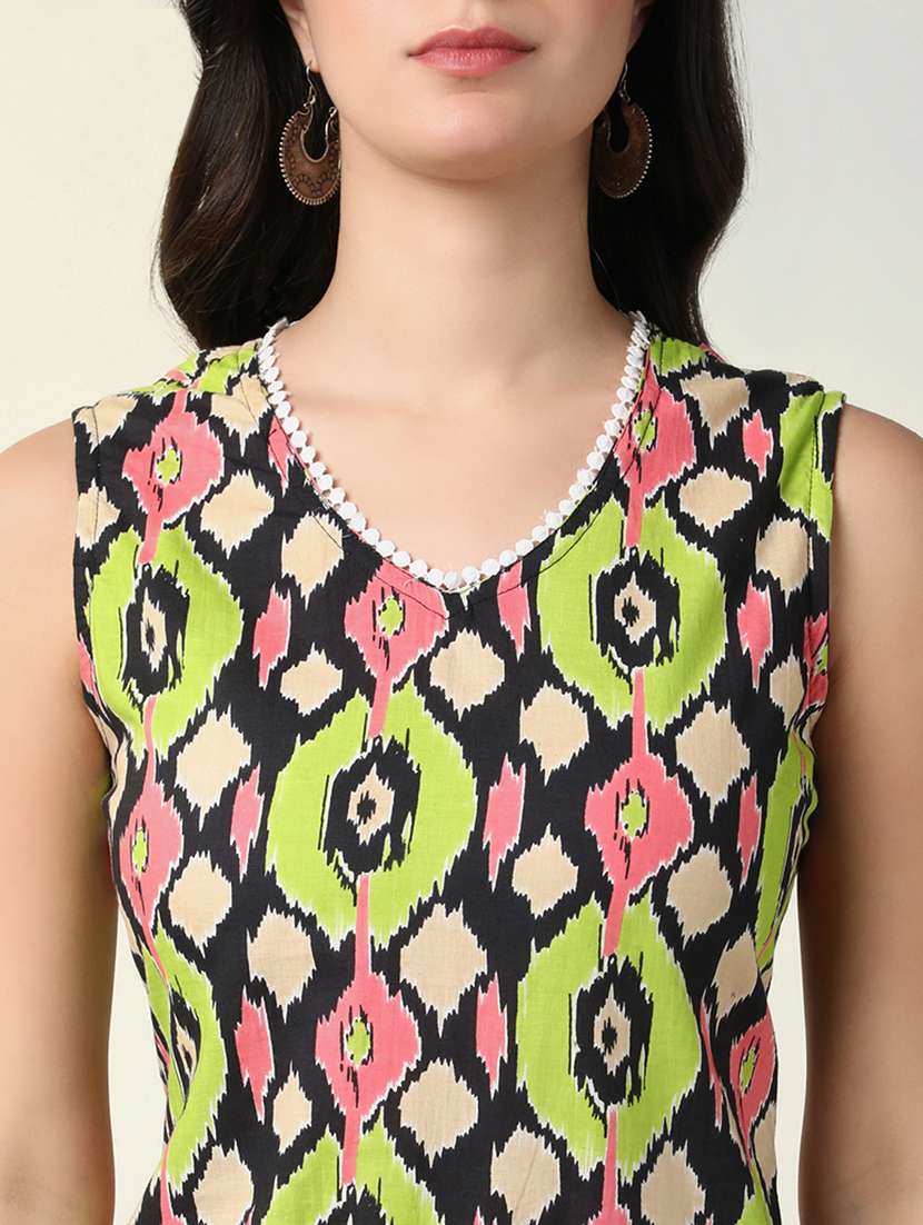 women printed kurta and palazzo set - 21598115 -  Standard Image - 6
