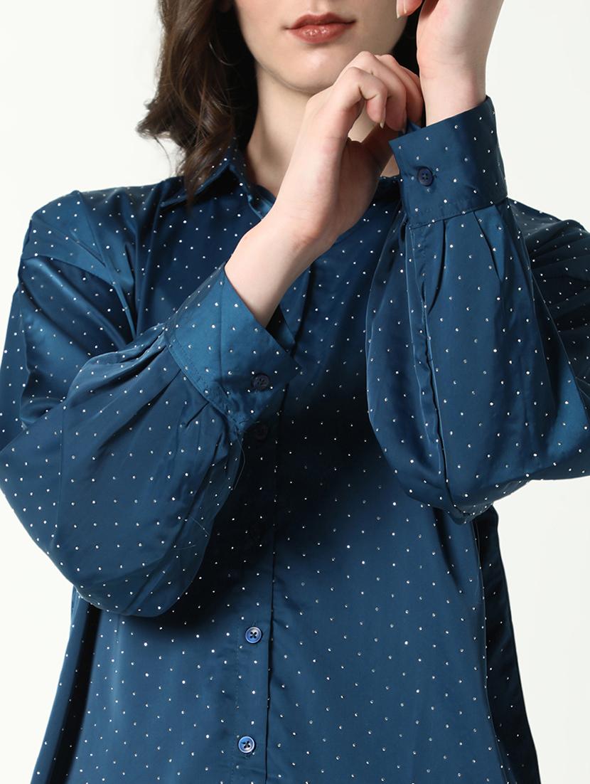 women polka doted collatred regular shirt - 21598144 - Standard Image - 6