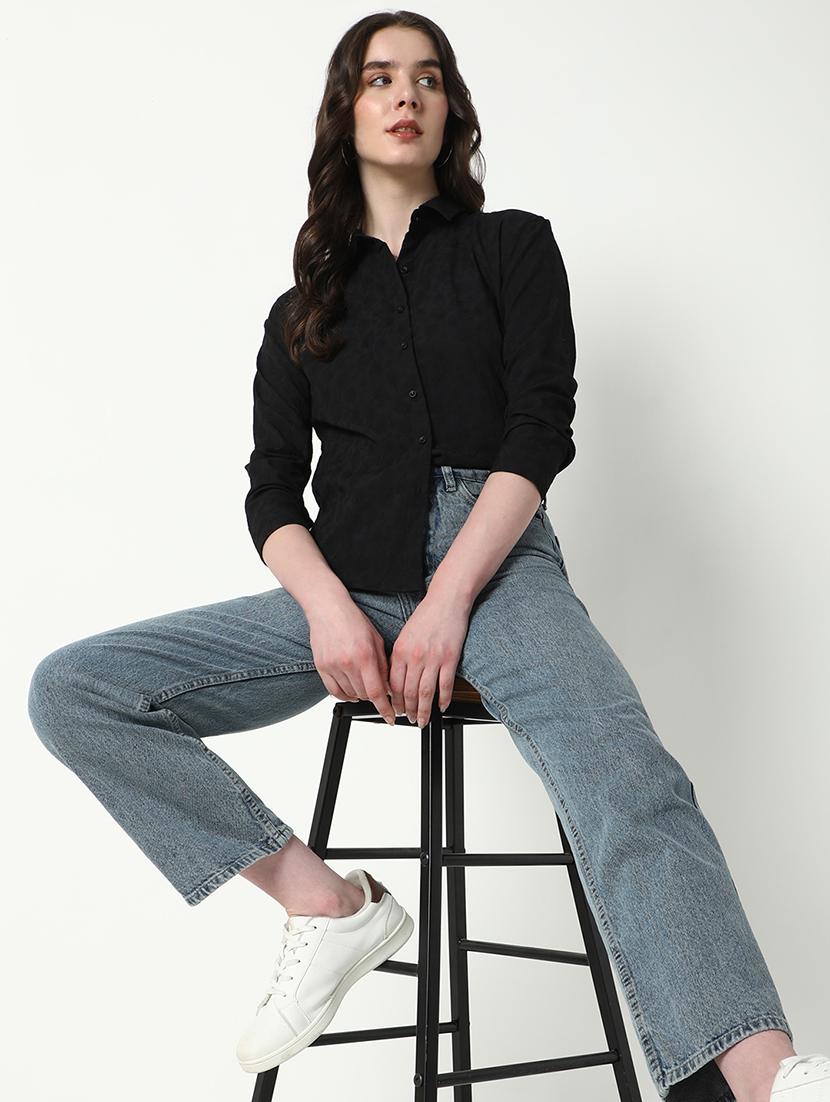 women self designed collared regular shirt - 21598147 -  Standard Image - 1