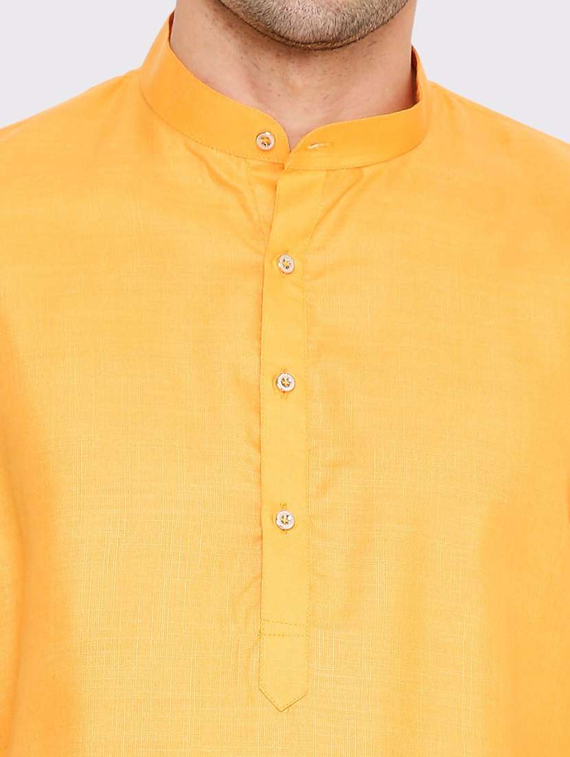 men solid mandarin neck long kurta - 21598184 -  Standard Image - 4