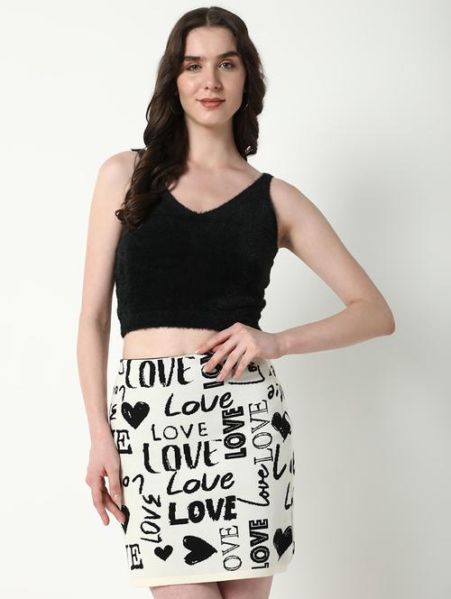 women black solid sleeveless crop top - 21598204 - Standard Image - 0