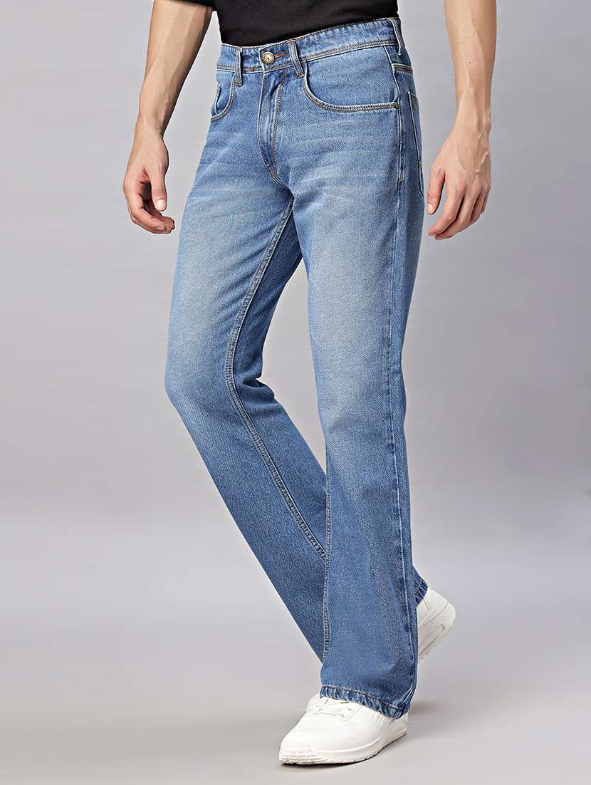 men plaim mid rise bootcut jean - 21598214 -  Standard Image - 1