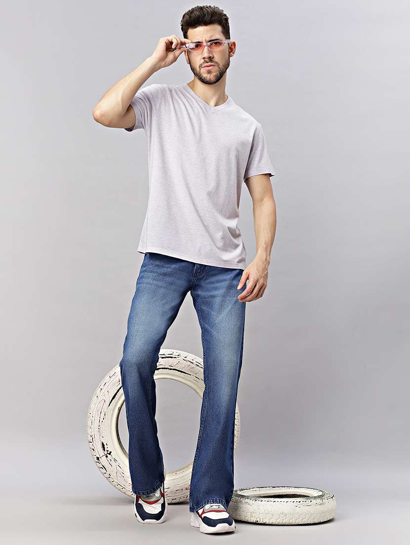 men plaim mid rise bootcut jean - 21598216 -  Standard Image - 4