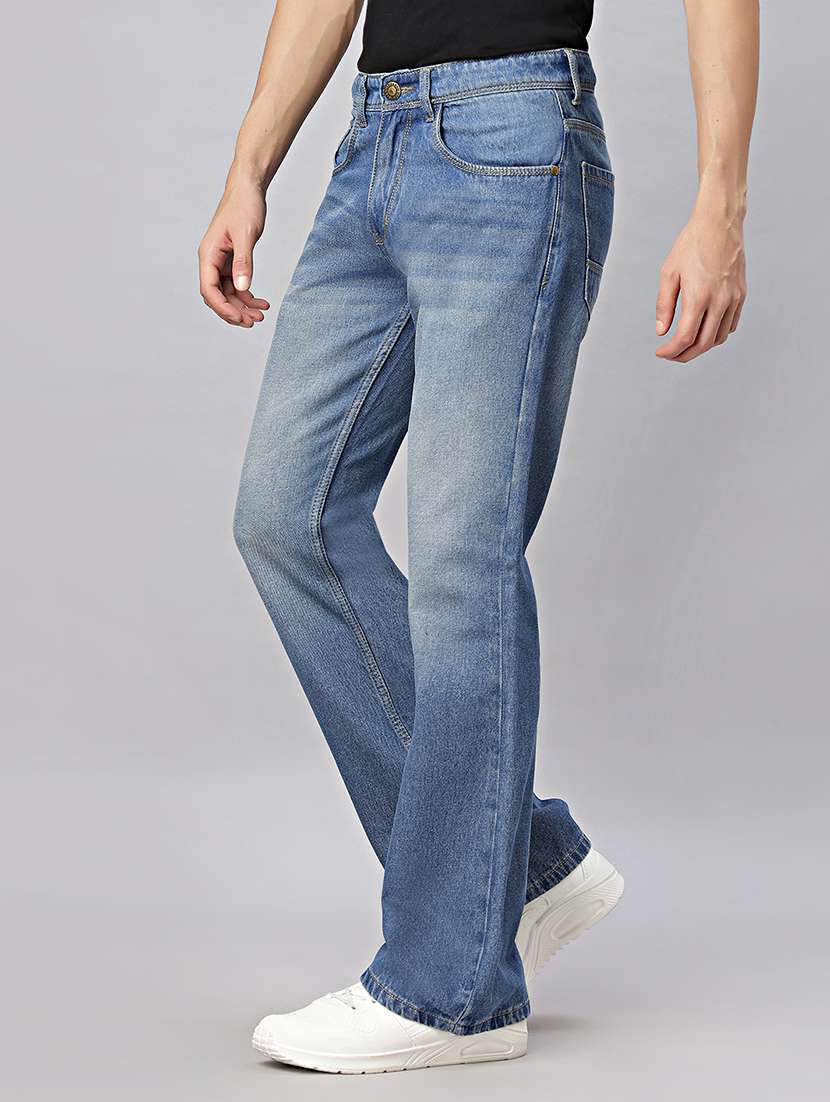 men mid rise plain denim jeans - 21598217 -  Standard Image - 1
