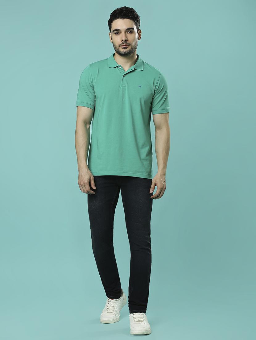 men plain slim fit high rise jeans - 21598220 - Standard Image - 4