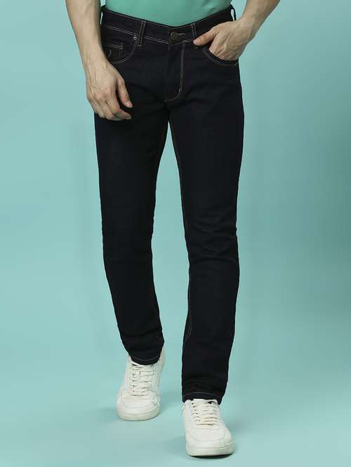 men mid rise plain denim jeans - 21598223 -  Standard Image - 0