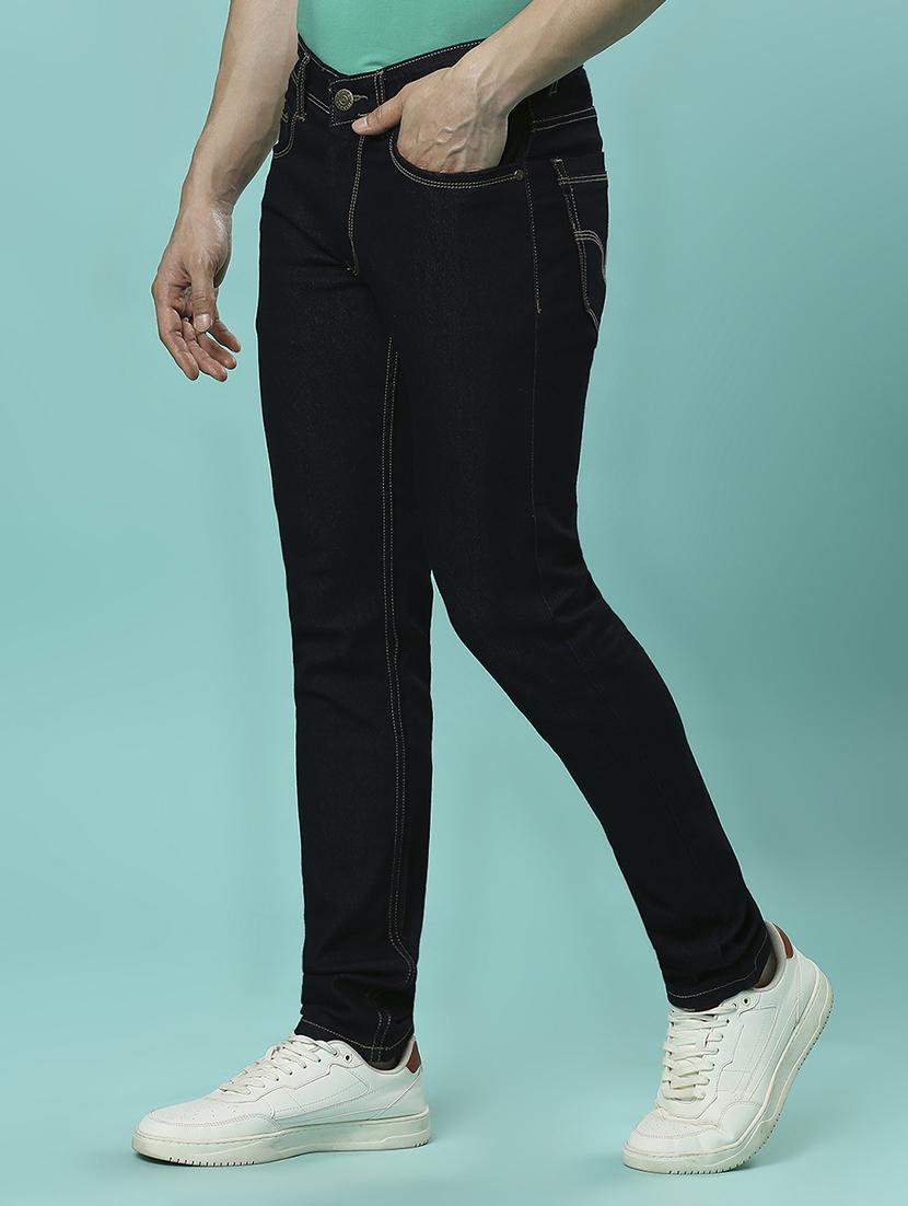 men mid rise plain denim jeans - 21598223 - Standard Image - 1