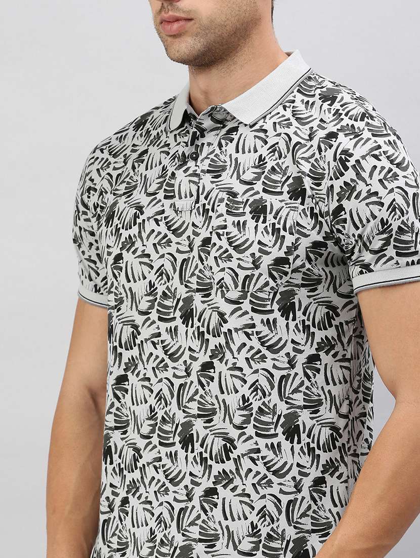 men slim fit printed polo t-shirt - 21598251 -  Standard Image - 4