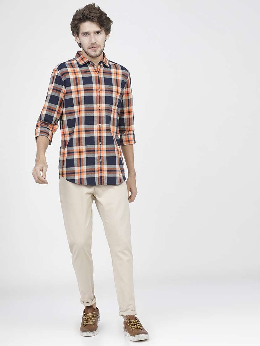 men solid regular fit chinos casual trouser - 21598424 -  Standard Image - 4